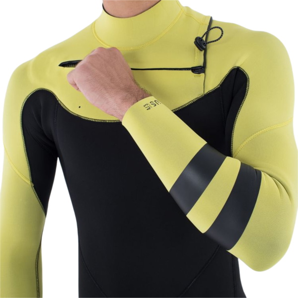2025 Hurley Mens Plus NIC II 4/3mm Chest Zip Wetsuit MFS0014413 - Cream